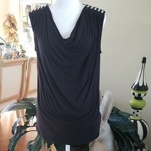 MICHAEL Michael Kors Black Sleeveless Blouse
